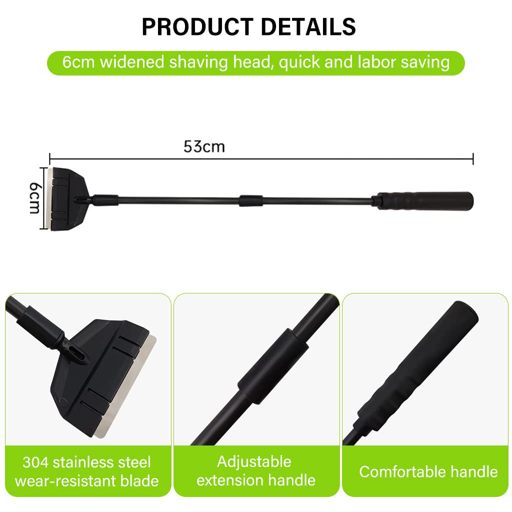 Qpets 22inch Aquarium Algae Scraper Set with 1 pcs Algae Removing Scraper and 5 Replace Scraper Blades, Glass Scraper, Fish Tank Cleaner, Detachable to Adjust Length Qpets 22inch Aquarium Algae Scraper Set with 1 pcs Algae Removing Scraper and 5 Replace Scraper Blades, Glass Scraper, Fish Tank Cleaner, Detachable to Adjust Length